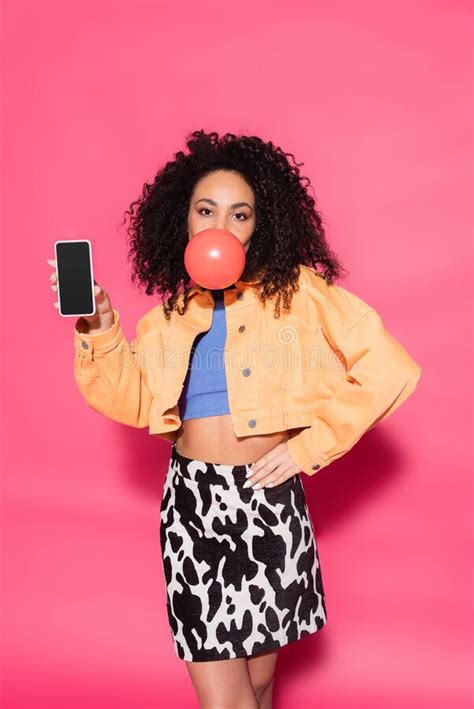 African Woman Blowing Bubble Gum Stock Photos Free And Royalty Free