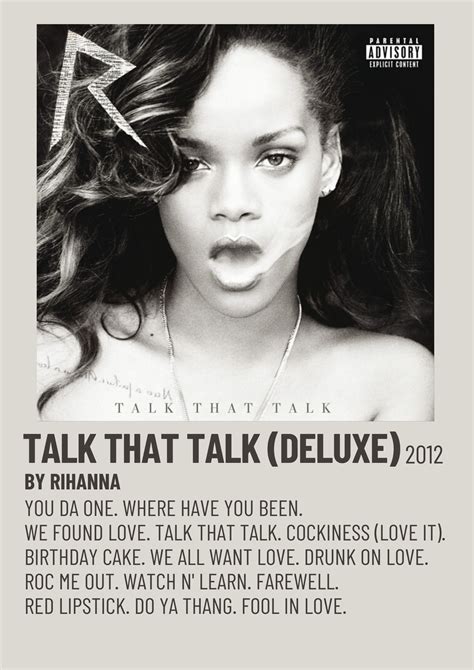 Minimalist Music Poster In 2020 Minimalist Music Rihanna Album Cover
