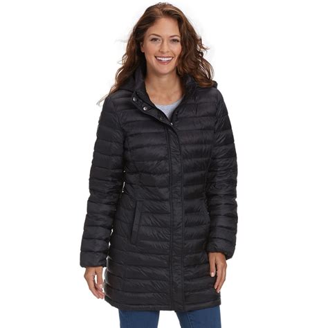 32 Degrees Womens Long Packable Down Jacket