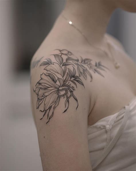 Delicate Flower Tattoos For Girls By Roman Itchev Inkppl