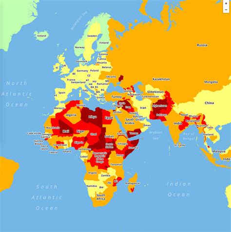 Terrorism Warning The Most Dangerous Countries In The World Mapped