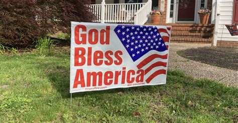 Free Rush Shipping On God Bless America Yard Signs Grassfire