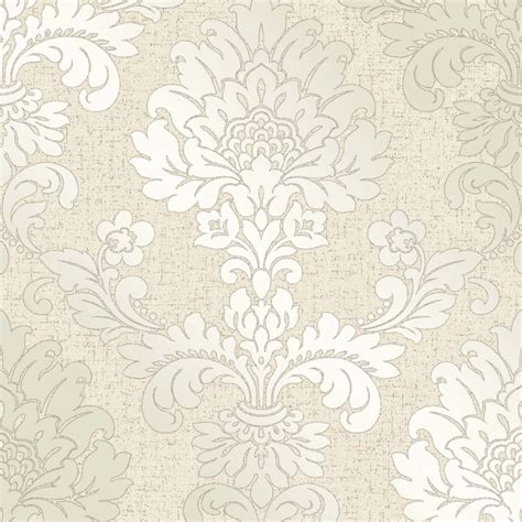 Enhance any room with floral wallpaper. Glisten Damask Wallpaper Gold (ILW980089) - Wallpaper from ...