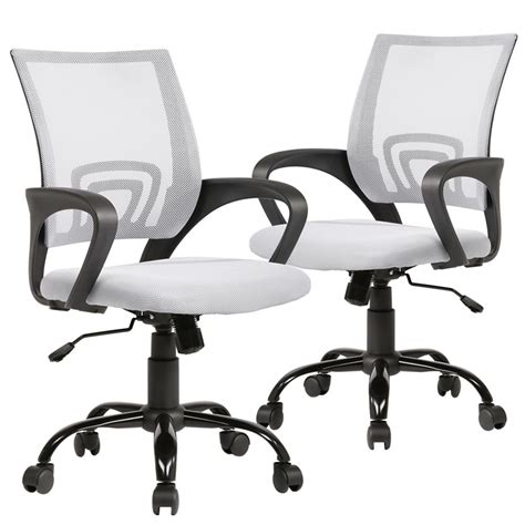 White Ergonomic Mesh Computer Office Desk Task Chair Wmetal Base H12