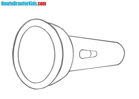 How To Draw A Flashlight For Kids