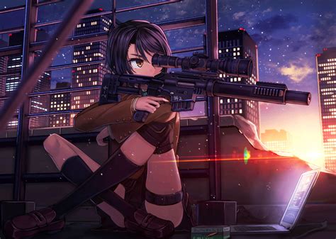 Anime Sniper Girl Wallpaper Hd