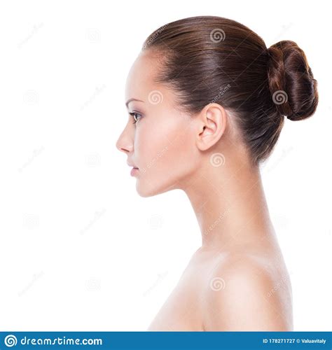 Profile Face Of Young Woman Stock Image Image Of Studio