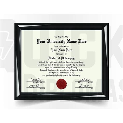 Custom Doctorate Phd Replacements And Novelties