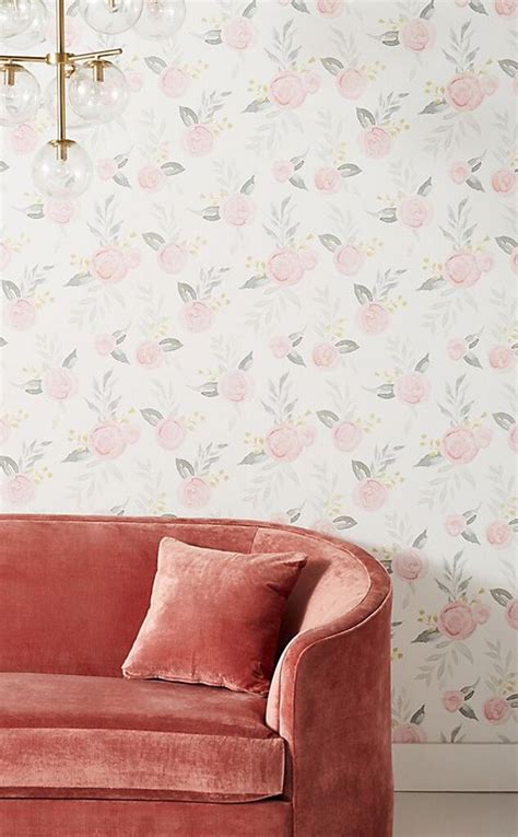 Magnolia Home Watercolor Roses Wallpaper From Shop Joanna Gaines