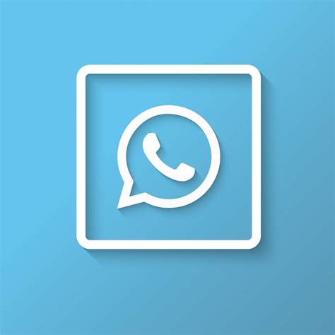 Free Vector Whatsapp Blue Icon Design