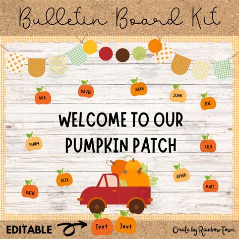 Welcome To Our Pumpkin Patch Fall Bulletin Board Door Decor By Teach Simple