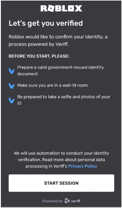 Age Id Verification Roblox Support