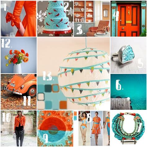 Palette Orange And Turquoise Color Inspiration Color