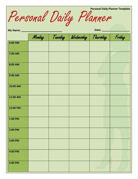 Printable Daily Planner Template Unique 40 Printable Daily Planner