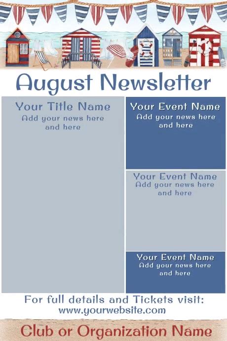 August Newsletter By Paula Template Postermywall