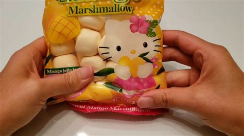 Asmr Hello Kitty Tropical Mango Marshmallows Youtube