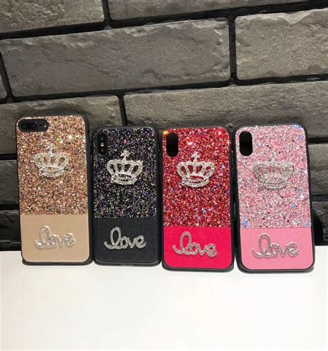 Luxury Sexy 3d Bling Glitter Crown Diamond Bling Phones Case For Apple Iphone 6 6s 7 8 Plus X