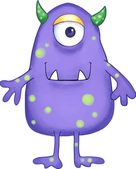 The Big Purple Monster With Green Polka Dots And Horns Fiestas