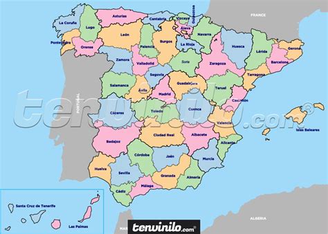 Mapa De Espana Provincias