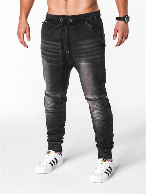 Mens Jeans Joggers Black P651 Modone Wholesale Clothing For Men