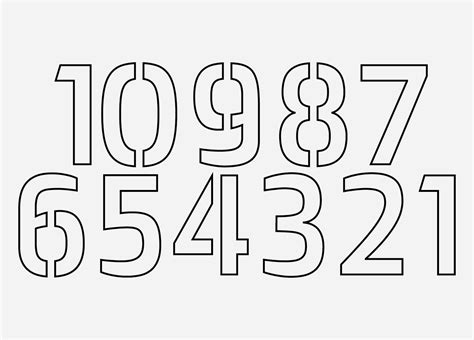 9 Best Images Of Printable Block Numbers 1 10 Free Printable Numbers