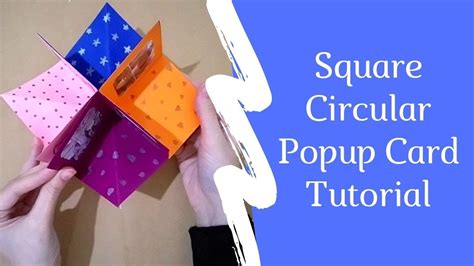 Square Circular Pop Up Card Tutorial Crafts N Creations Youtube