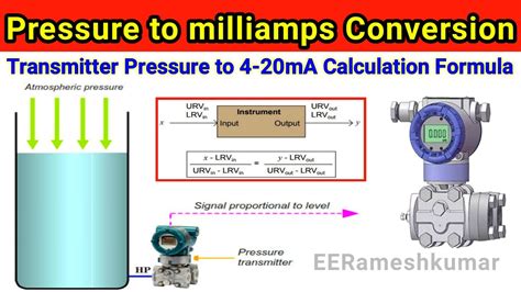 Pressure Transmitter Pressure To Milliamps Conversion Formula