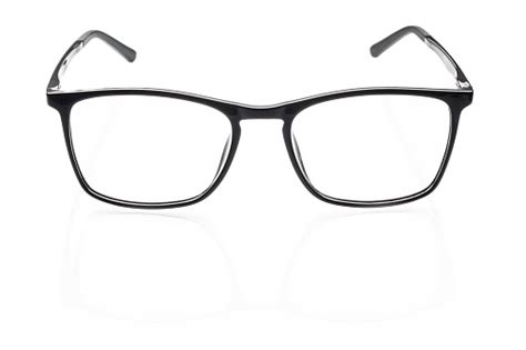 Tampak Depan Kacamata Persegi Hitam Terisolasi Di Atas Putih Foto Stok Unduh Gambar Sekarang