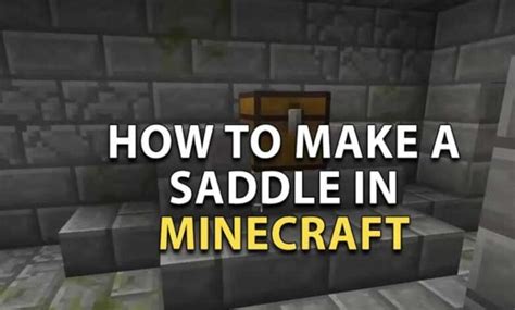 How To Make A Minecraft Saddle Complete Guide 1 Tech