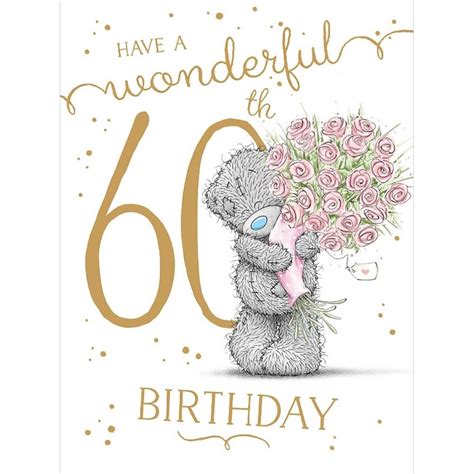 Wonderful 60th Large Me To You Bear Birthday Card A01ls140 Me To