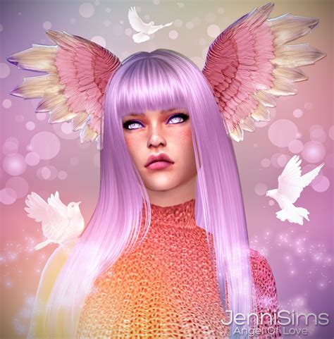 Jennisims Downloads Sims 4 Accessory Angel Of Love Wing Head Male