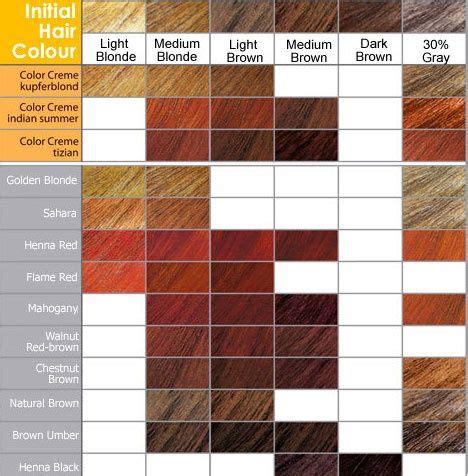 Preference Hair Color Chart