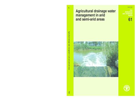 Pdf Agricultural Drainage Water Management In Arid And Semi Arid
