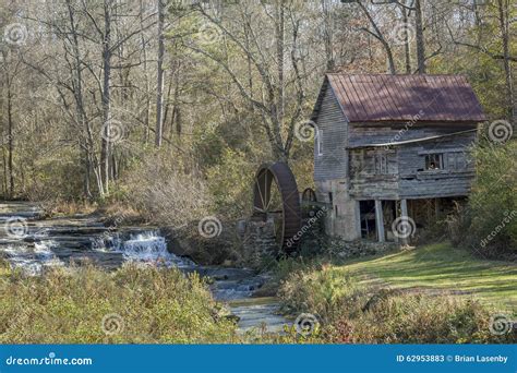 Historic Old Grist Mill Georgia Stock Image Image Of Water Wheel