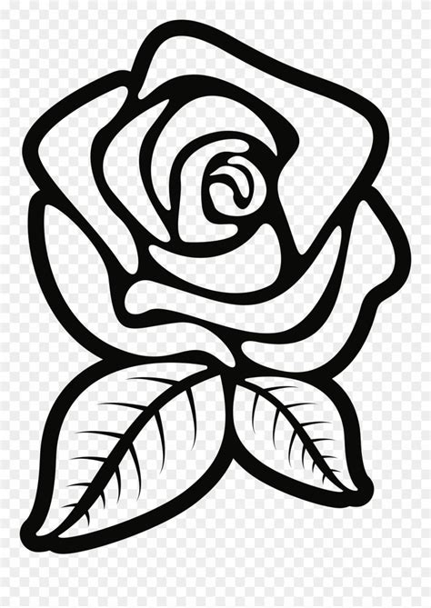 A Black And White Rose On A Transparent Background