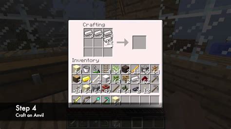 How To Craft Anvil Minecraft Youtube