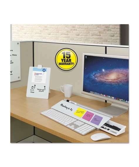 Infinity Magnetic Glass Dry Erase Cubicle Board 14 X 24 White