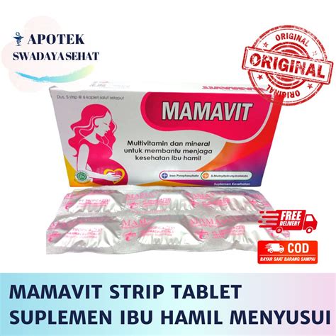 Jual Mamavit Strip Tablet Multivitamin Kehamilan Ibu Hamil Menyusui Mineral Asi Mengasihi