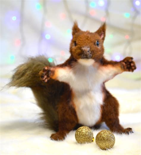Realistic Plush Toy Squirrel Etsy