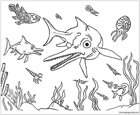 Water Dinosaur Coloring Pages Dinosaur Coloring Pages Ocean Coloring