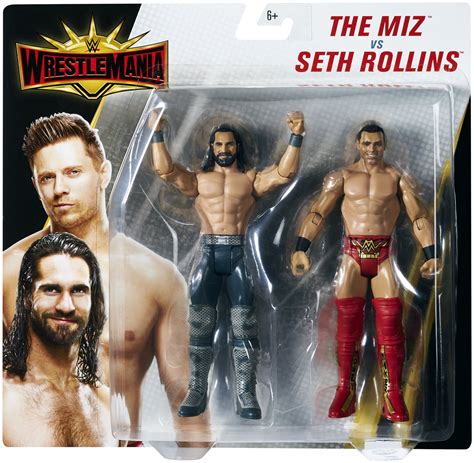 Seth Rollins And The Miz Wwe Battle Packs Wrestlemania 35 Toy
