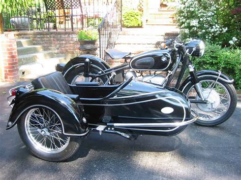 Vintage Motorcycle With Sidecar