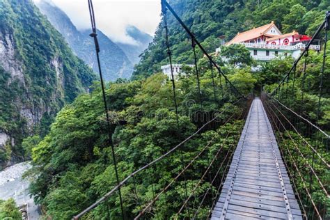 Bridge Over Gorge In Taiwan Stock Photo Image Of Wanderlust