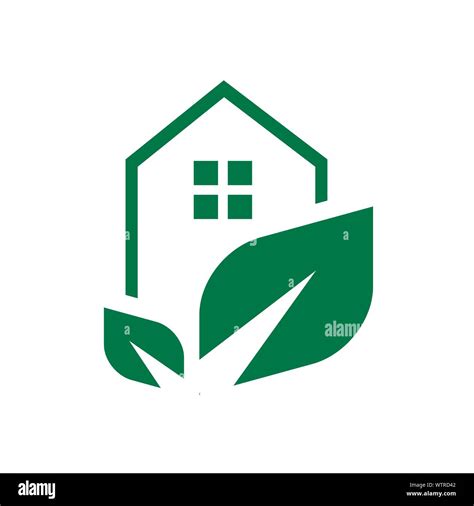 Eco Friendly Green Building Logo Vector Illustrations Stock Vector