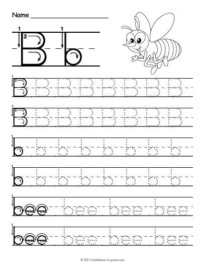 Teach Child How To Read Letter B Worksheets For Kindergarten Pdf