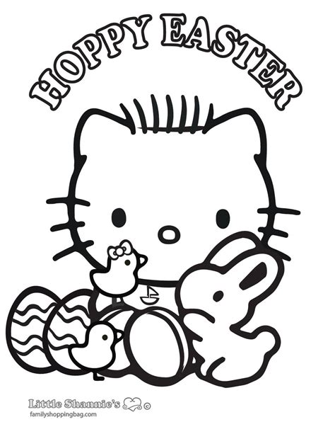 Hello Kitty Easter Pictures To Color