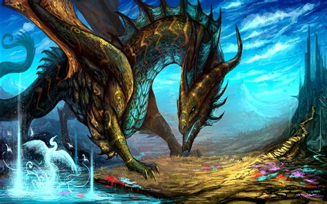 Dragons Fantasy Art Abstract Fantasy Dragon Wallpaper 2560x1600