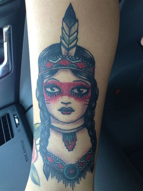 Traditional Native American Girl Tattoo Traditional Tattoo Girls