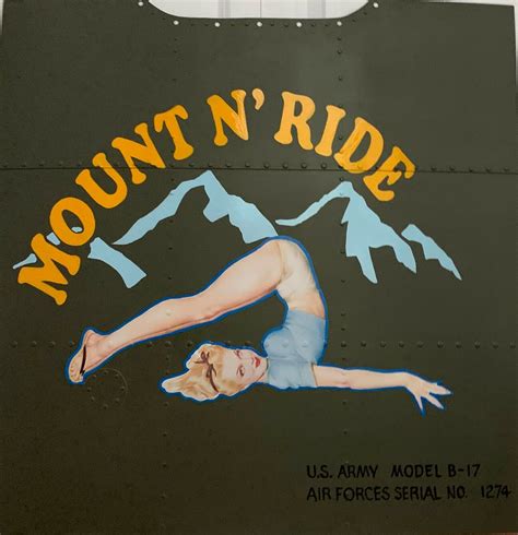 wwii nose art panel mount n ride pin up girl vintage aviation nap 0142 ebay