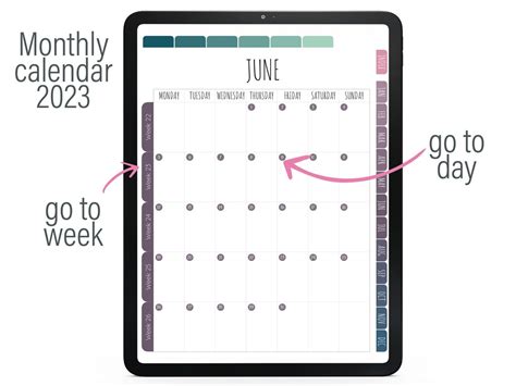 2023 Digital Planner Goodnotes Calendar 2023 Hyperlinked Etsy Uk